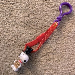 VTG Y2K 2000 Millennium Peanuts Snoopy Dog Mini Lanyard Keychain Clip Accessory